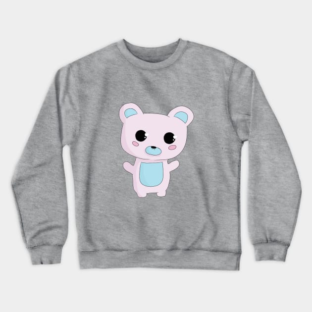 Cute Pastel Bear Design Crewneck Sweatshirt by Mydrawingsz